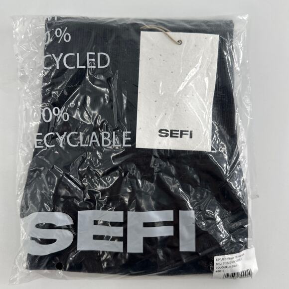 SEFI Women's Jet Black 7/8 Timeless Leggings Size S - Picture 4 of 11